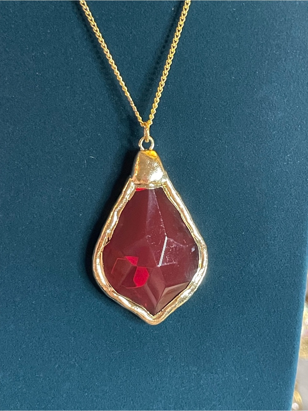 Large Red crystal necklace - Picture 1 of 1
